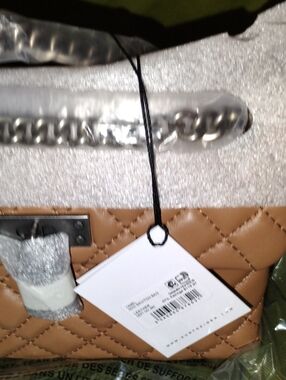 Quilted Brown Shoulder Bag with Chain Strap